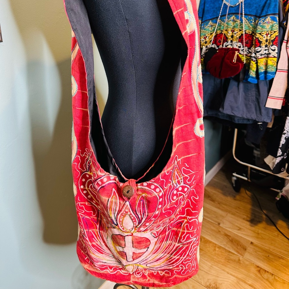 Gypsy Rose Perpetual Peace AARI Embroidered Cotton Baba Bag Crossover Shoulder